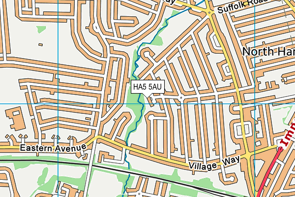 HA5 5AU map - OS VectorMap District (Ordnance Survey)