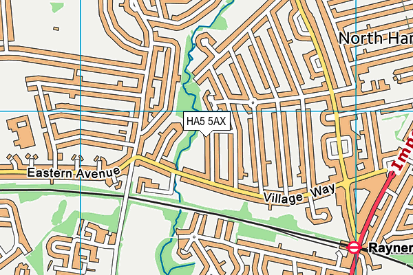 HA5 5AX map - OS VectorMap District (Ordnance Survey)