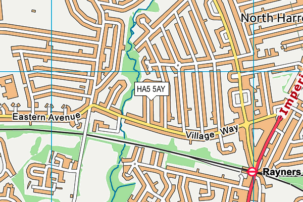 HA5 5AY map - OS VectorMap District (Ordnance Survey)