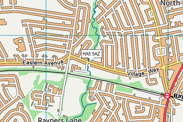 HA5 5AZ map - OS VectorMap District (Ordnance Survey)