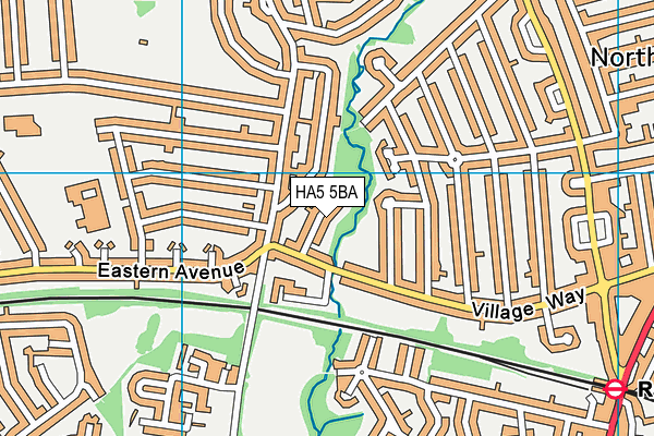 HA5 5BA map - OS VectorMap District (Ordnance Survey)