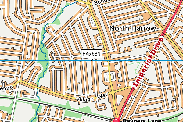 HA5 5BN map - OS VectorMap District (Ordnance Survey)