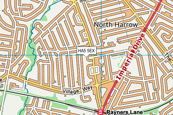 HA5 5EX map - OS VectorMap District (Ordnance Survey)