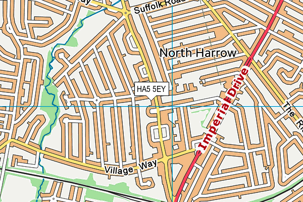 HA5 5EY map - OS VectorMap District (Ordnance Survey)