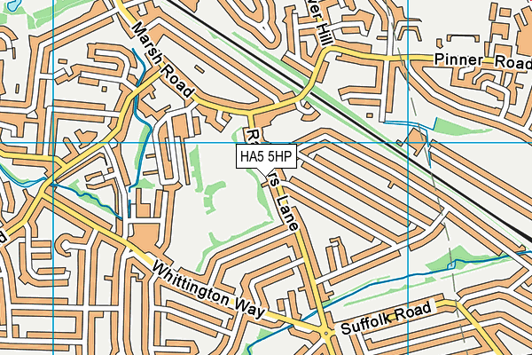 HA5 5HP map - OS VectorMap District (Ordnance Survey)