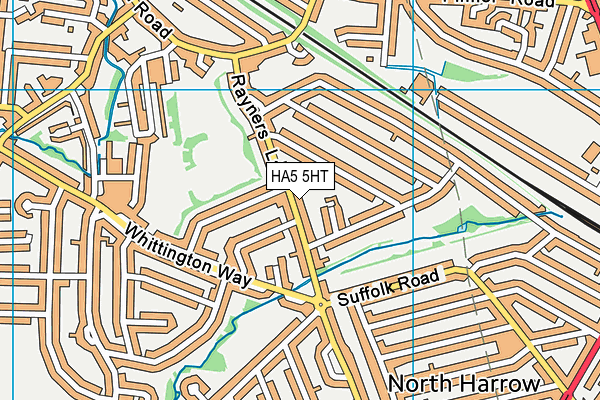 HA5 5HT map - OS VectorMap District (Ordnance Survey)