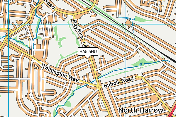 HA5 5HU map - OS VectorMap District (Ordnance Survey)