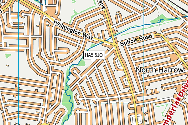 HA5 5JQ map - OS VectorMap District (Ordnance Survey)