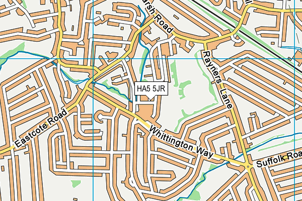 HA5 5JR map - OS VectorMap District (Ordnance Survey)