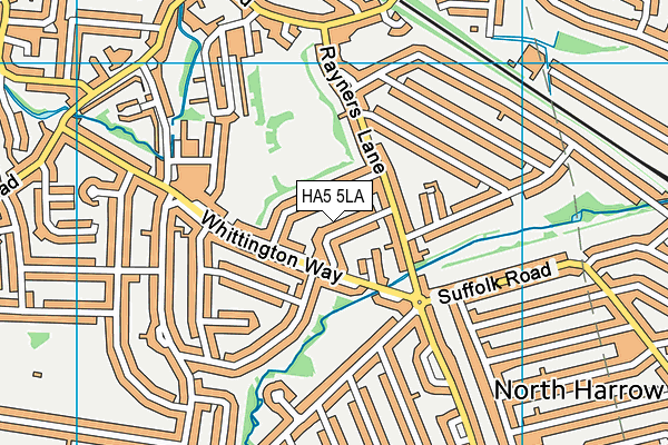 HA5 5LA map - OS VectorMap District (Ordnance Survey)