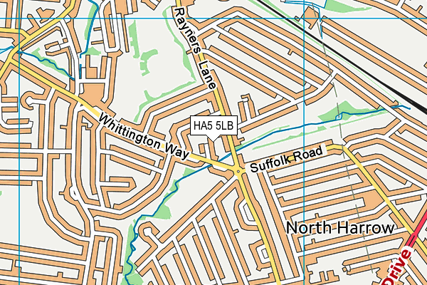 HA5 5LB map - OS VectorMap District (Ordnance Survey)