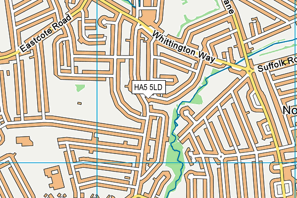 HA5 5LD map - OS VectorMap District (Ordnance Survey)