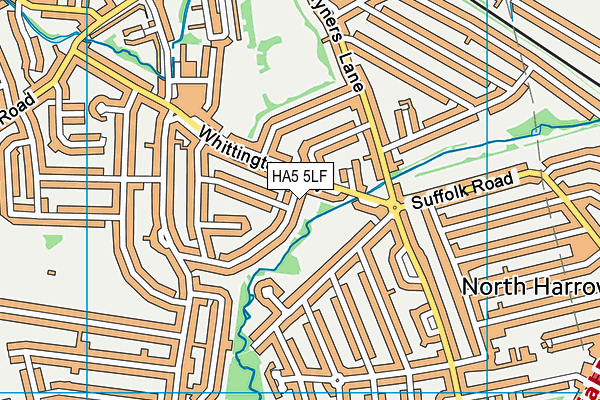 HA5 5LF map - OS VectorMap District (Ordnance Survey)