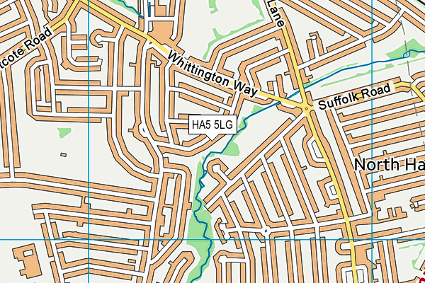 HA5 5LG map - OS VectorMap District (Ordnance Survey)