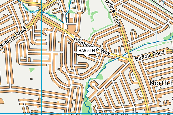 HA5 5LH map - OS VectorMap District (Ordnance Survey)