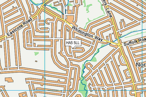HA5 5LL map - OS VectorMap District (Ordnance Survey)