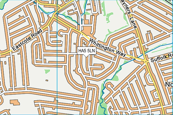 HA5 5LN map - OS VectorMap District (Ordnance Survey)