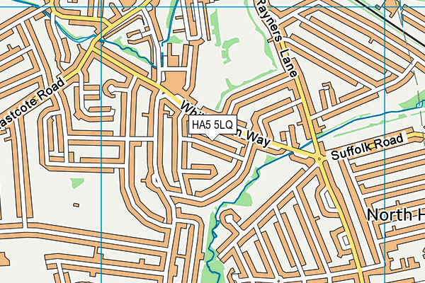 HA5 5LQ map - OS VectorMap District (Ordnance Survey)