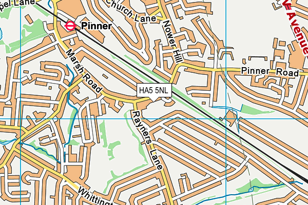 HA5 5NL map - OS VectorMap District (Ordnance Survey)