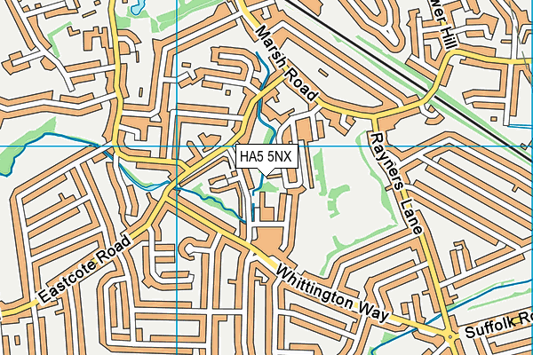 HA5 5NX map - OS VectorMap District (Ordnance Survey)