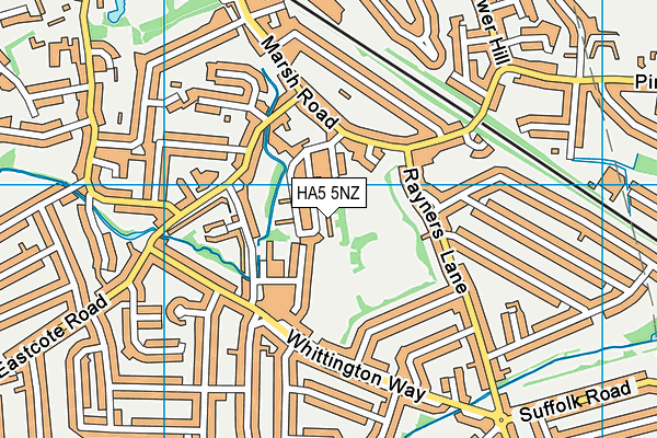 Pinner Village Gardens map (HA5 5NZ) - OS VectorMap District (Ordnance Survey)