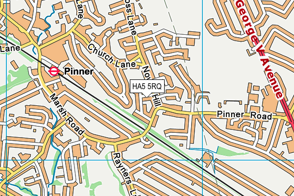 HA5 5RQ map - OS VectorMap District (Ordnance Survey)