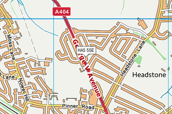 HA5 5SE map - OS VectorMap District (Ordnance Survey)