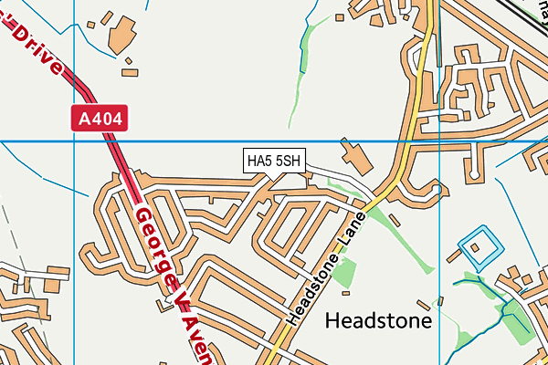 HA5 5SH map - OS VectorMap District (Ordnance Survey)