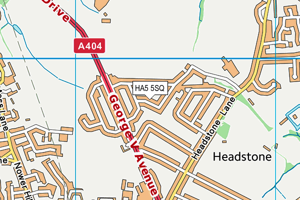 HA5 5SQ map - OS VectorMap District (Ordnance Survey)