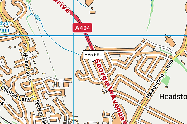 HA5 5SU map - OS VectorMap District (Ordnance Survey)
