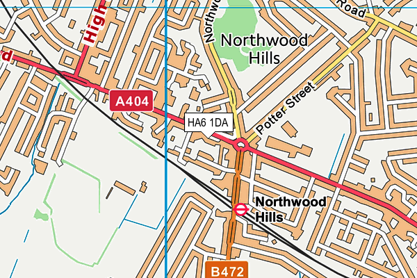 HA6 1DA map - OS VectorMap District (Ordnance Survey)