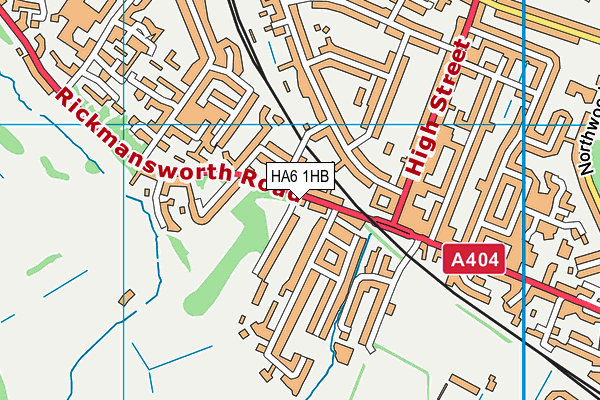 HA6 1HB map - OS VectorMap District (Ordnance Survey)