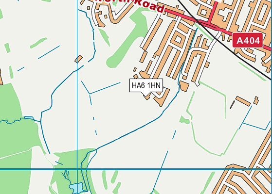 Haste Hill Golf Course map (HA6 1HN) - OS VectorMap District (Ordnance Survey)