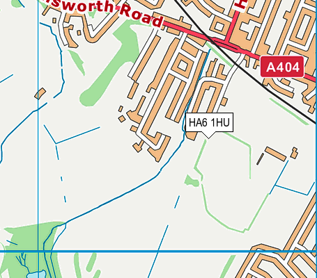 HA6 1HU map - OS VectorMap District (Ordnance Survey)