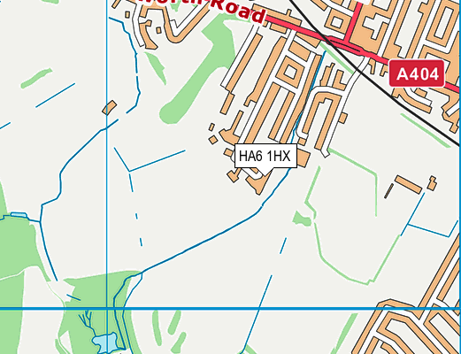 HA6 1HX map - OS VectorMap District (Ordnance Survey)