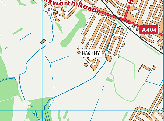 HA6 1HY map - OS VectorMap District (Ordnance Survey)