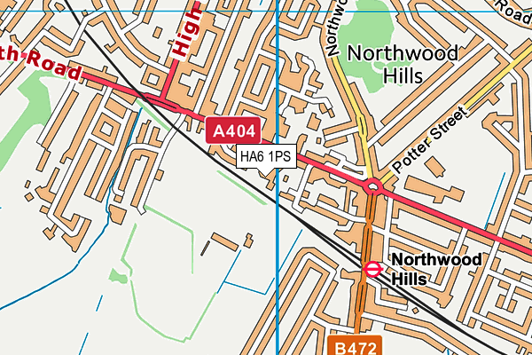 HA6 1PS map - OS VectorMap District (Ordnance Survey)