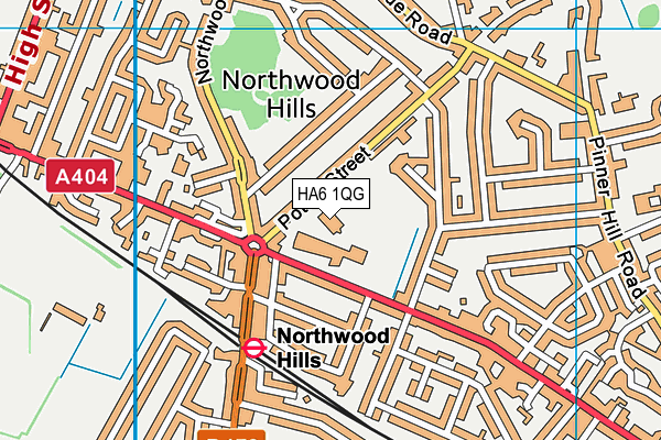 UTC Heathrow map (HA6 1QG) - OS VectorMap District (Ordnance Survey)