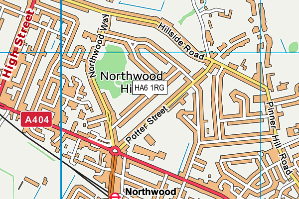 HA6 1RG map - OS VectorMap District (Ordnance Survey)