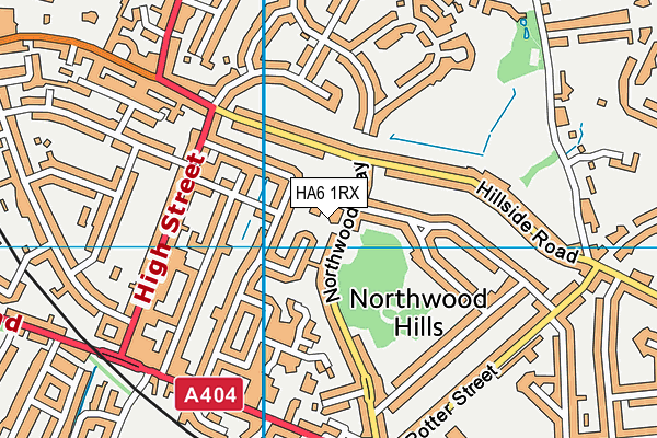 Hillside Junior School map (HA6 1RX) - OS VectorMap District (Ordnance Survey)
