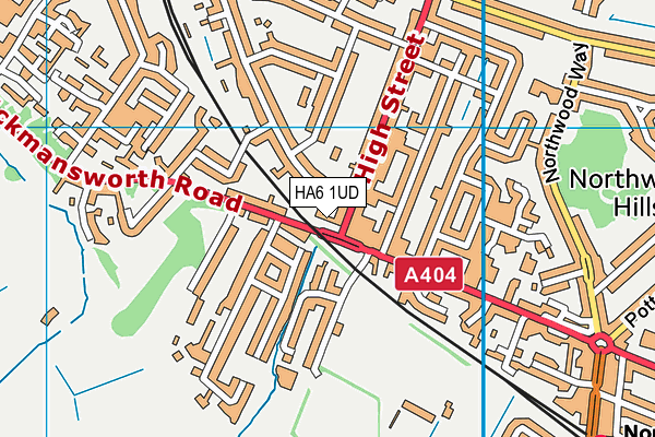 HA6 1UD map - OS VectorMap District (Ordnance Survey)