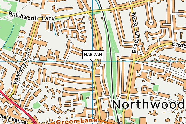 HA6 2AH map - OS VectorMap District (Ordnance Survey)