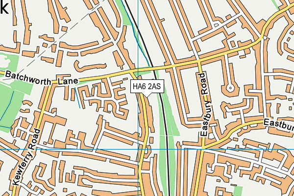 HA6 2AS map - OS VectorMap District (Ordnance Survey)