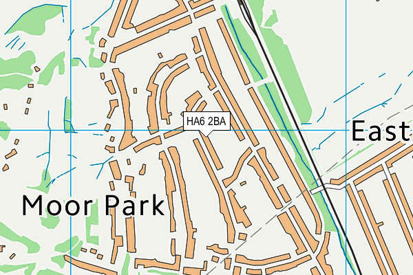 HA6 2BA map - OS VectorMap District (Ordnance Survey)