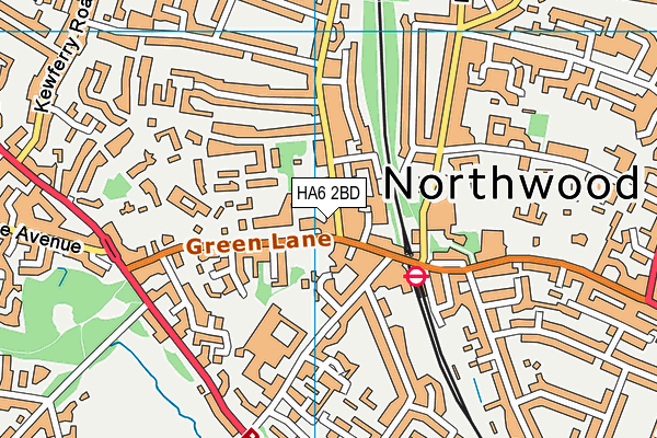 HA6 2BD map - OS VectorMap District (Ordnance Survey)