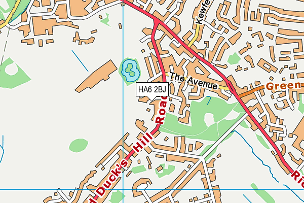 HA6 2BJ map - OS VectorMap District (Ordnance Survey)
