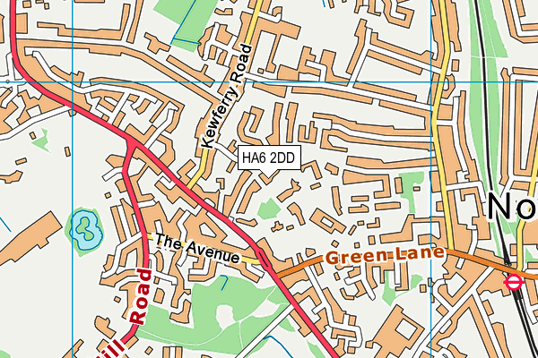 HA6 2DD map - OS VectorMap District (Ordnance Survey)