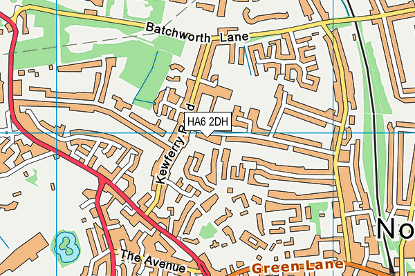 HA6 2DH map - OS VectorMap District (Ordnance Survey)
