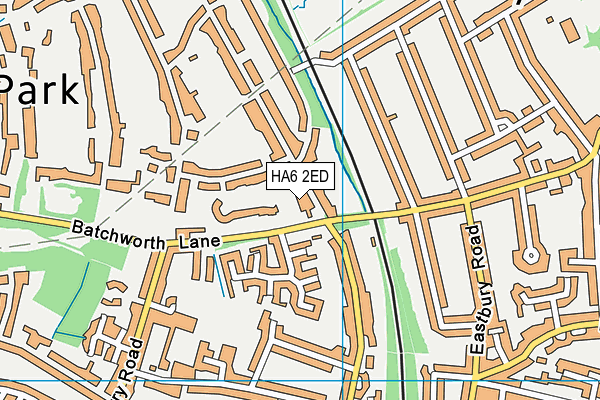 HA6 2ED map - OS VectorMap District (Ordnance Survey)