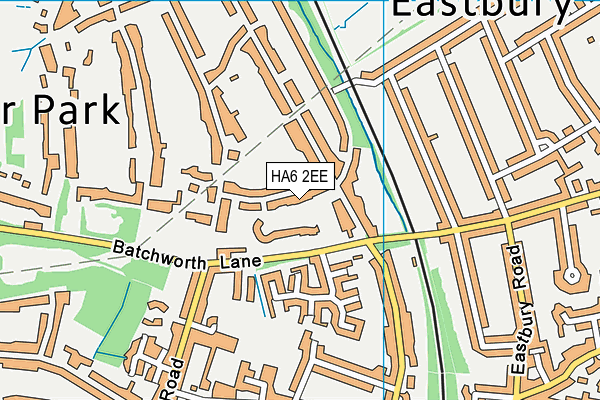 HA6 2EE map - OS VectorMap District (Ordnance Survey)